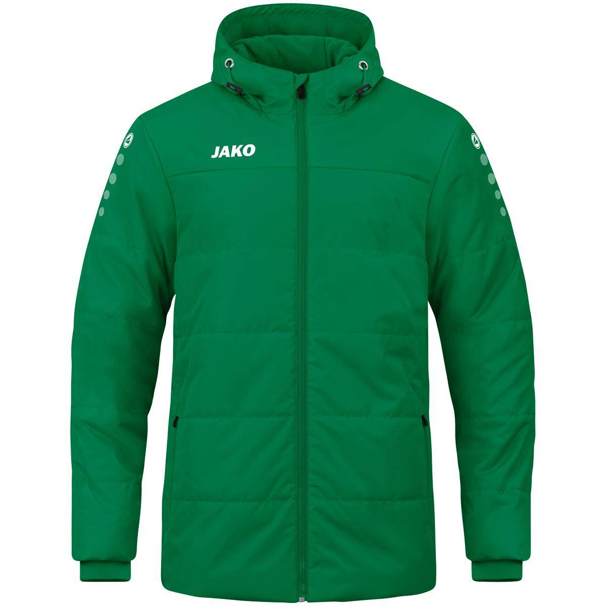 Jako Coachjacke Team mit Kapuze Herren sportgrün