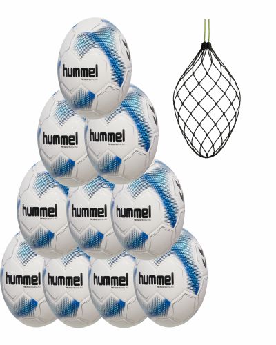 Hummel hmlPRECISION TRAINING PRO 10er Ballset WHITE/BLUE/DARK BLUE inkl. 10er Ballnetz