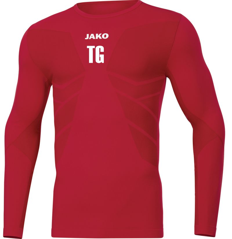 Longsleeve Comfort Bahnhöfer sportrot