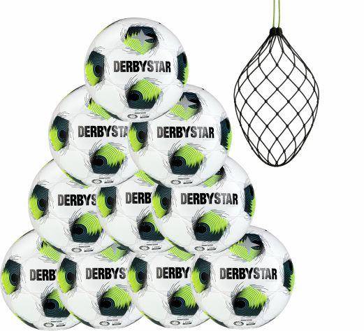 DERBYSTAR Brillant TT DB v24 10er Ballset weiß/grün/gelb inkl. Ballnetz