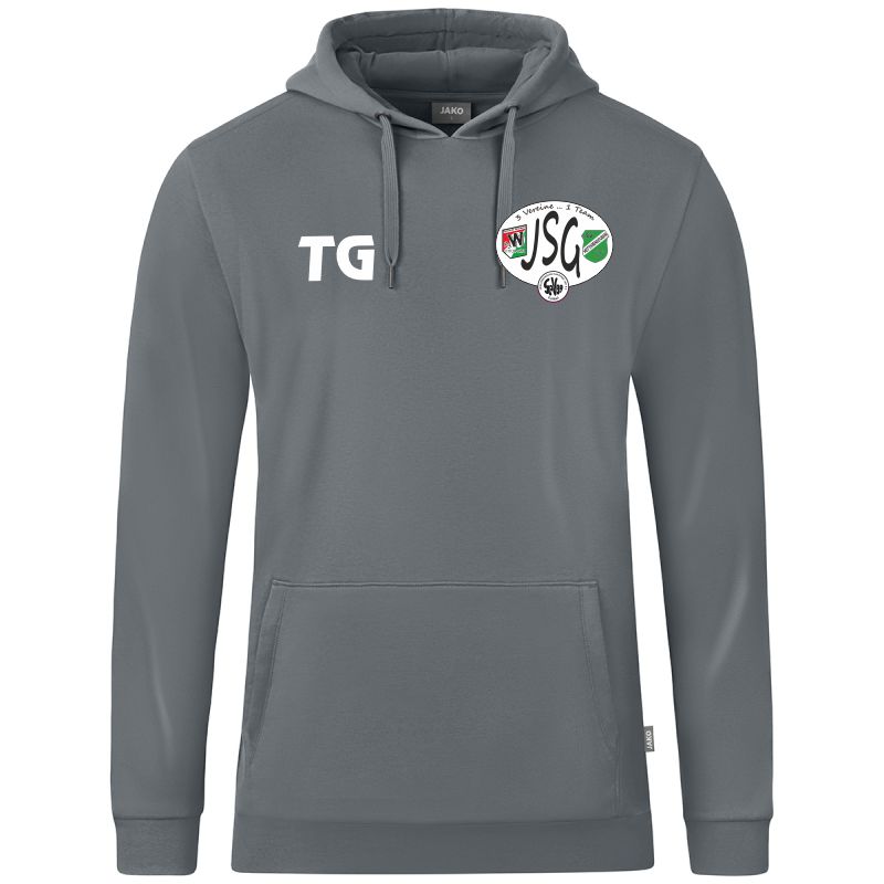 Kapuzensweat Organic "JSG" Hain/Hett/Wall steingrau