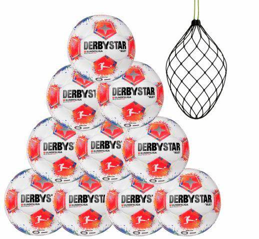 DERBYSTAR BuLi Brillant Replica s-light v25 10er Ballset 290g, inkl. Ballnetz