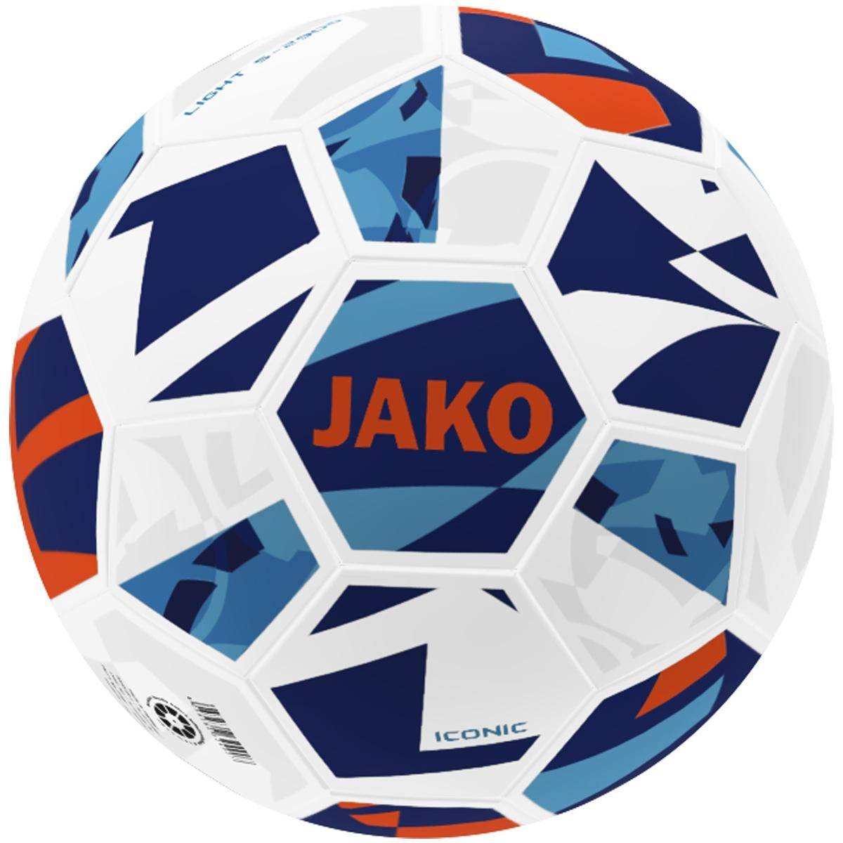 JAKO Lightball Iconic weiß/navy/neonorange, 290g