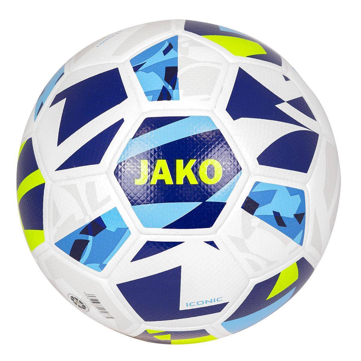 JAKO Spielball Iconic weiß/navy/neongelb