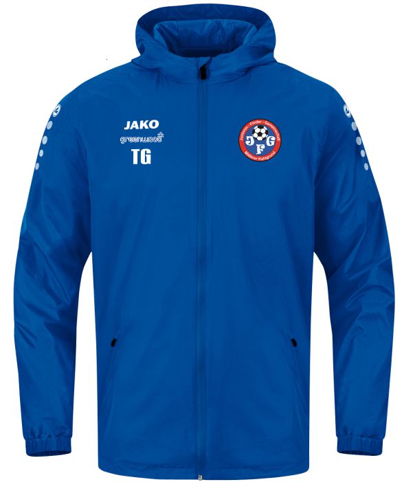 Allwetterjacke Team JFG MITTLERER KAHLGRUND royalblau