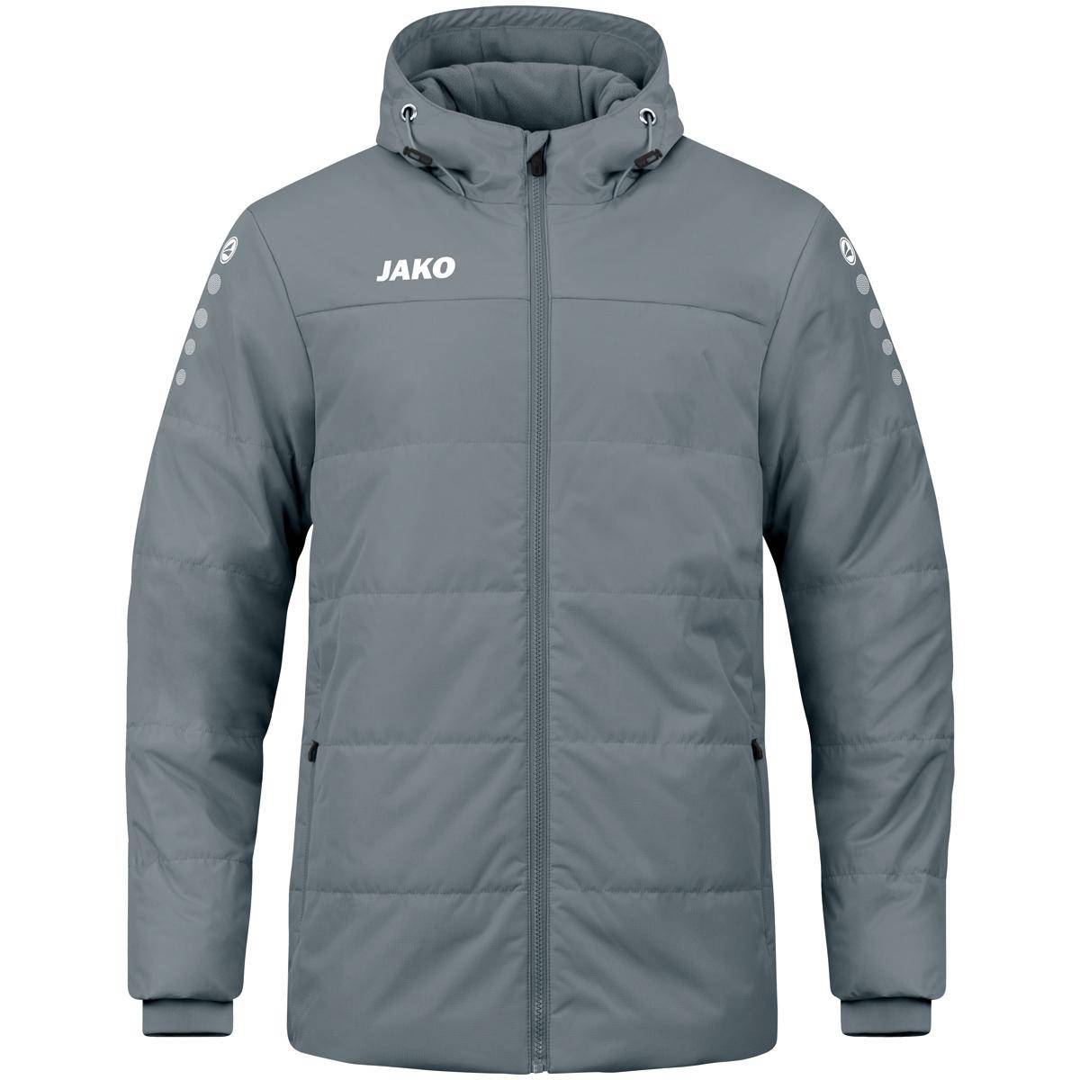 Jako Coachjacke Team mit Kapuze Herren steingrau
