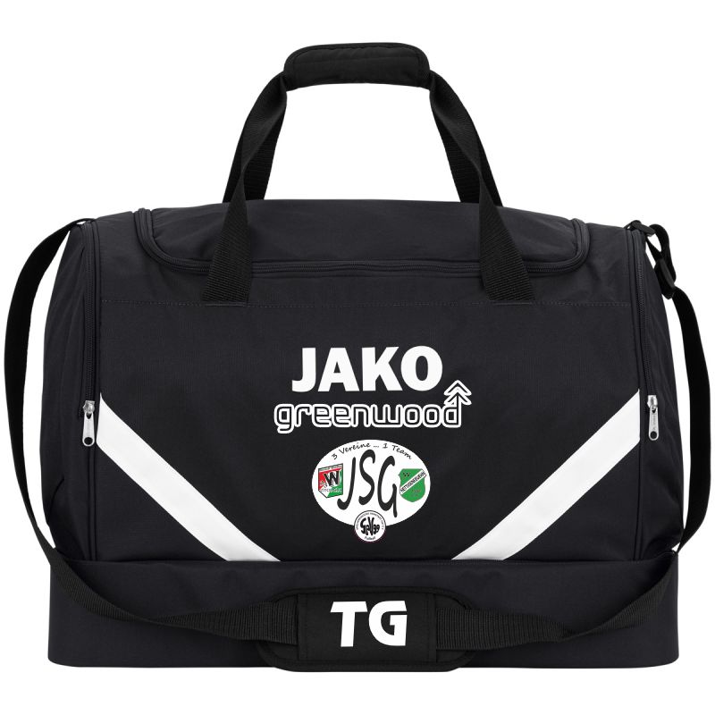 Sporttasche ICONIC JSG Hain/Hett/Wall schwarz/weiß
