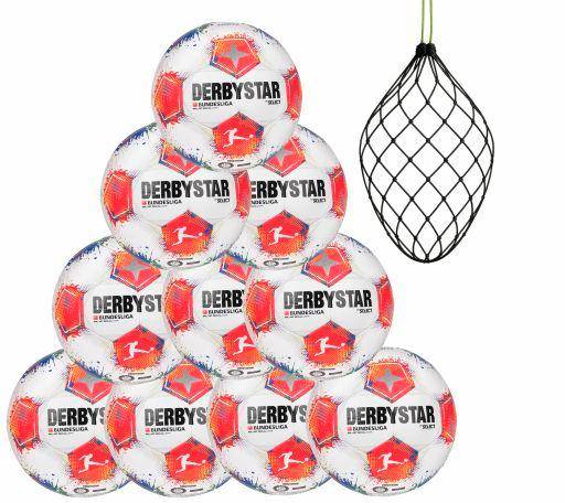 DERBYSTAR BuLi Brillant Replica Light v25 10er Ballset 350g, inkl. Ballnetz